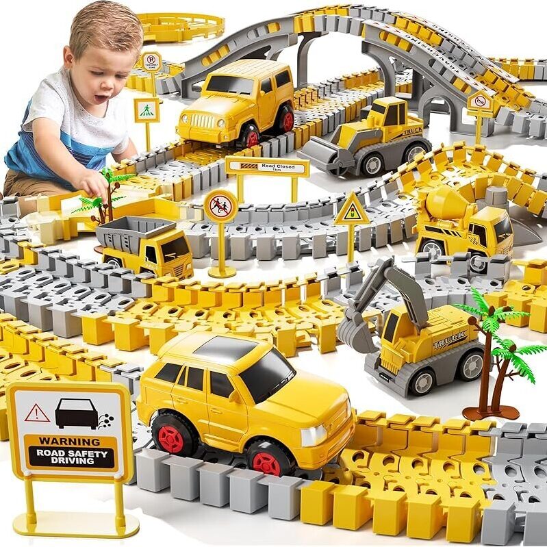 IHAHA Toddlers Construction Race Tracks Toys Gifts