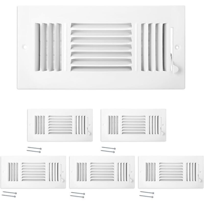 6 Pcs 10x4-in Air Vent Covers for Home Ceiling - Optimal Airflow & Comfort