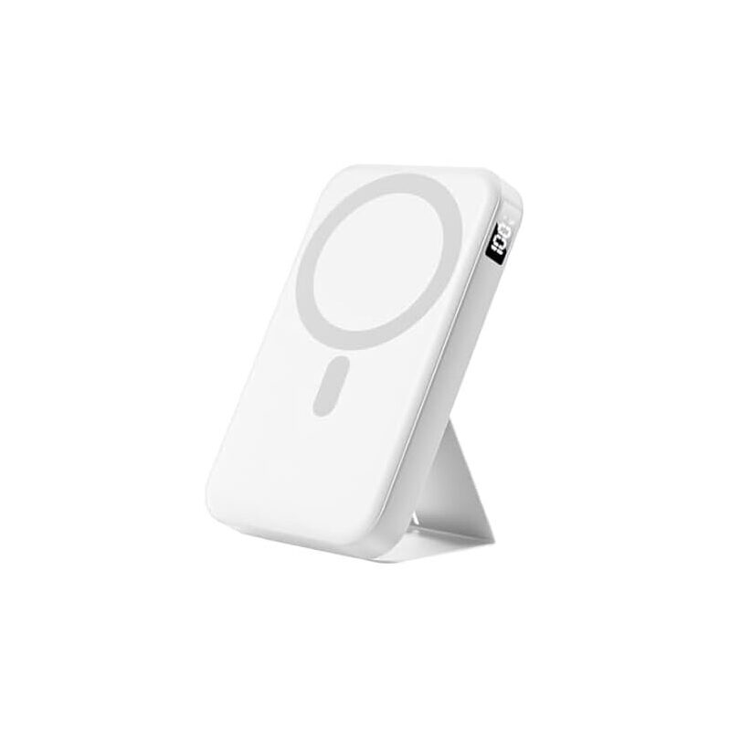 Gxorul 10000mAh Power Bank with Leather Foldable Stand - Reliable All-Day Power