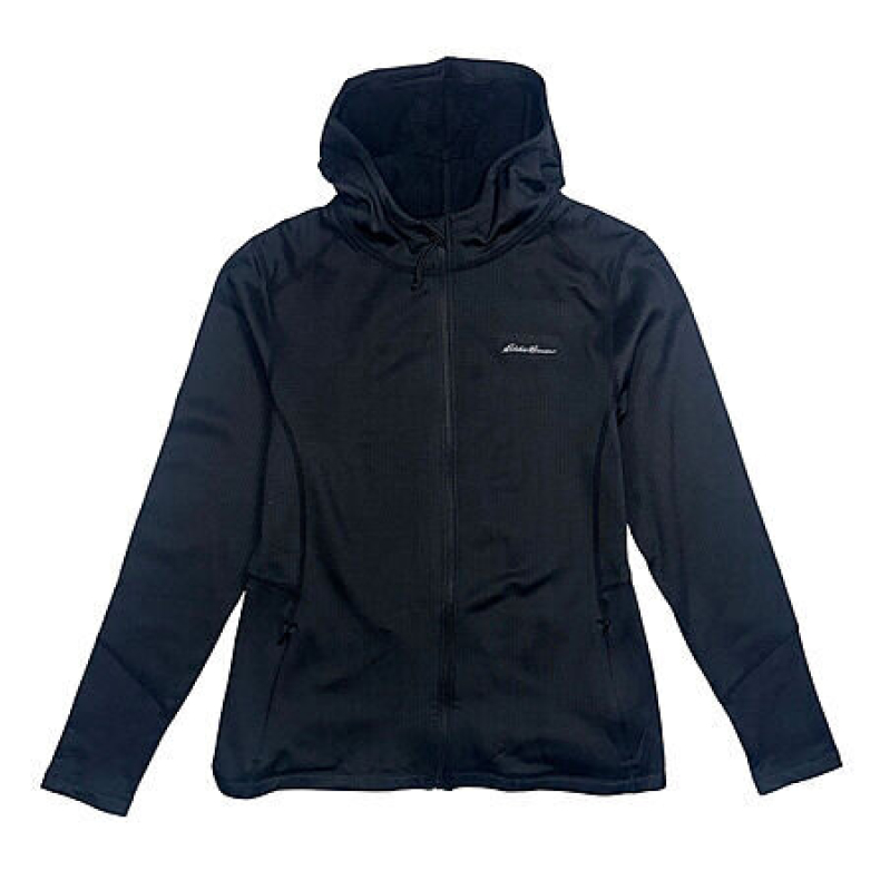 Eddie Bauer Women's Mini Grid Fleece Jacket - Black, Size XS-XL, $9.99