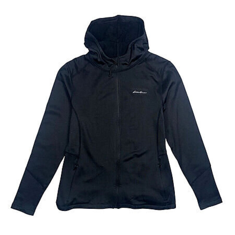 Eddie Bauer Women's Mini Grid Fleece Jacket - Black, Size XS-XL, $9.99