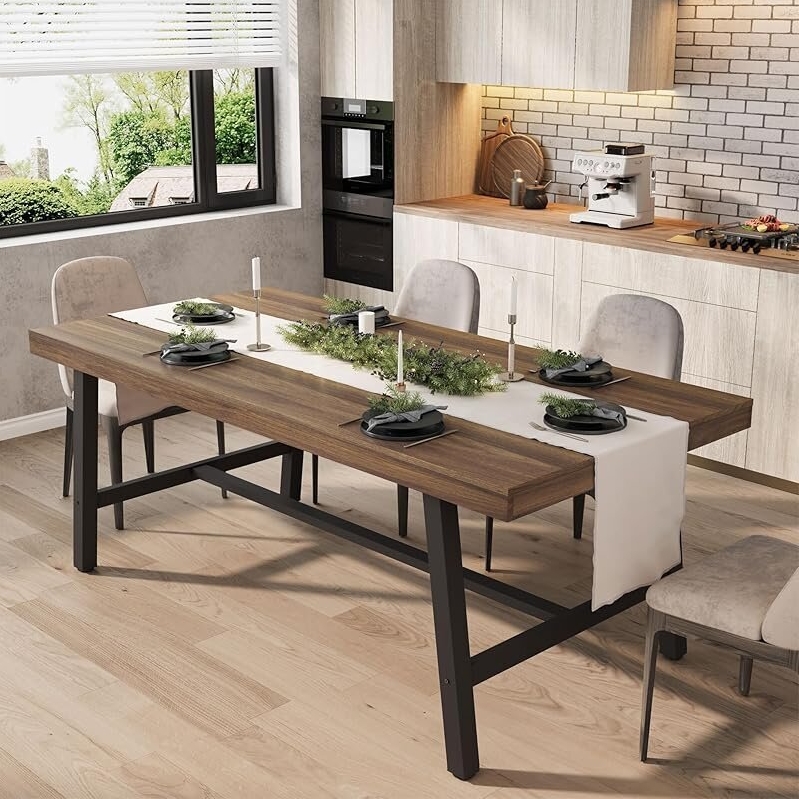 Spacious 71 Inch Dining Table for Family Gatherings - Durable and Stylish