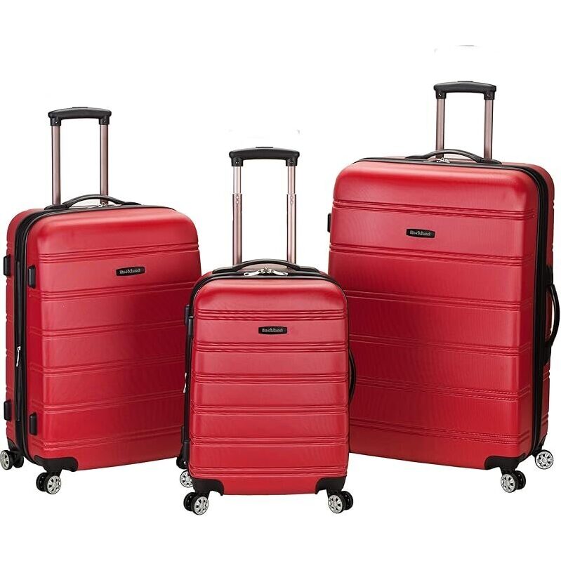 Rockland Melbourne Hardside Expandable Spinner Wheel Luggage 3pc Set - Ideal for Travelers