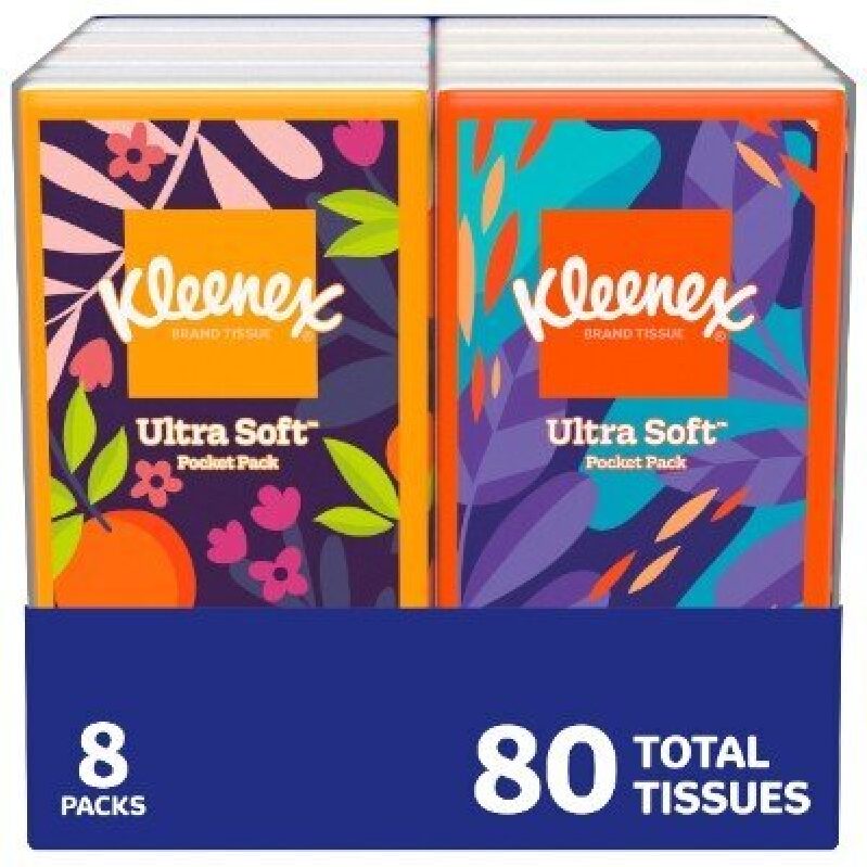 Kleenex Ultra Soft Pocket Pack Tissues - 8 Packs