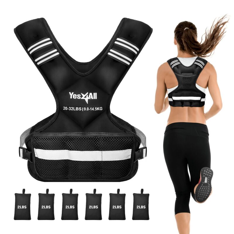 Yes4All Adjustable Weighted Vest 11-32lbs - Maximize Your Workout Efficiency