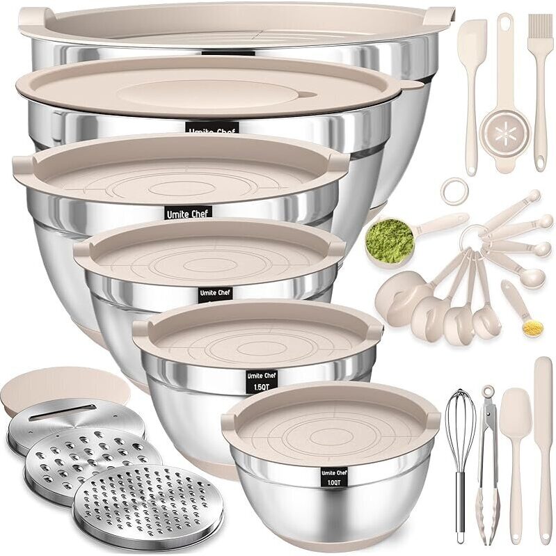 Umite Chef 26PCS Mixing Bowls with Airtight Lids