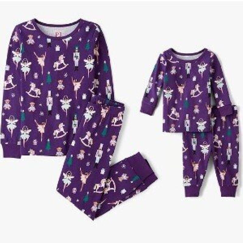 Premium Quality Kids' Nutcracker Pajama Set - Purple