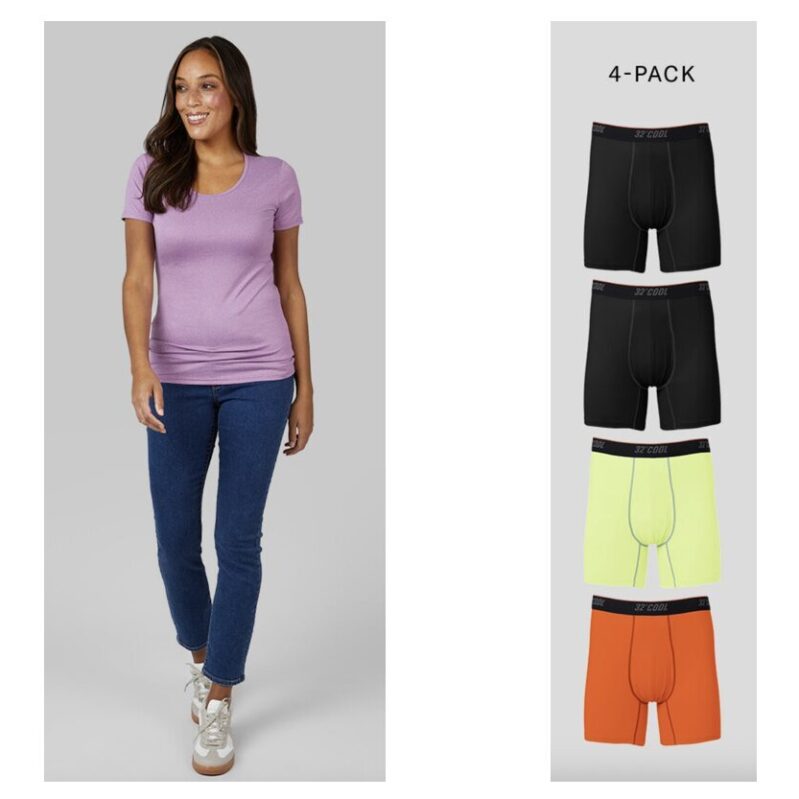 32 Degrees Men's Briefs and Women's T-Shirts from $4 Today Only