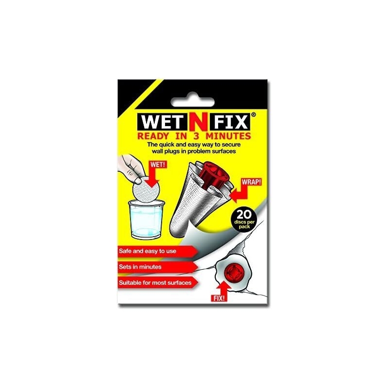 WETNFIX Fixing Wall Plugs - 20 Discs for Problem Surfaces