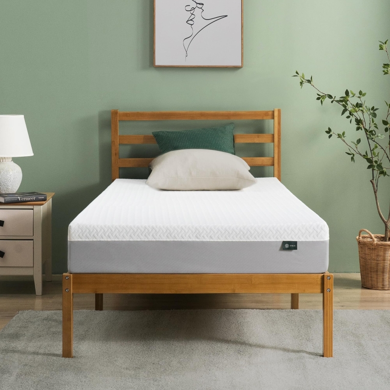 Zinus 8 Inch Green Tea Memory Foam Mattress - Eco-Friendly & Comfortable