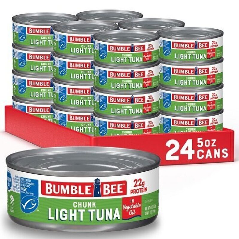 Bumble Bee Wild Chunk Light Tuna in Water, 24 Cans, 5 oz Each - Best Value Deal
