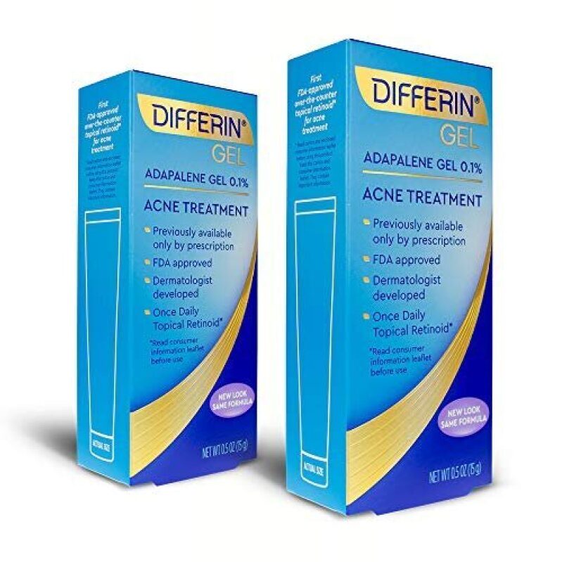 Differin Adapalene Gel Acne Treatment - 0.1% - 2 Pack