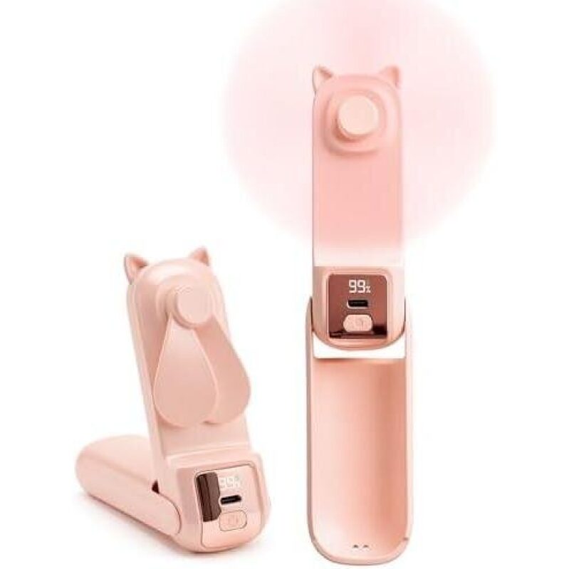 Portable Mini Fan with 2000mAh Battery and 3 Speed Settings - 75% Discount