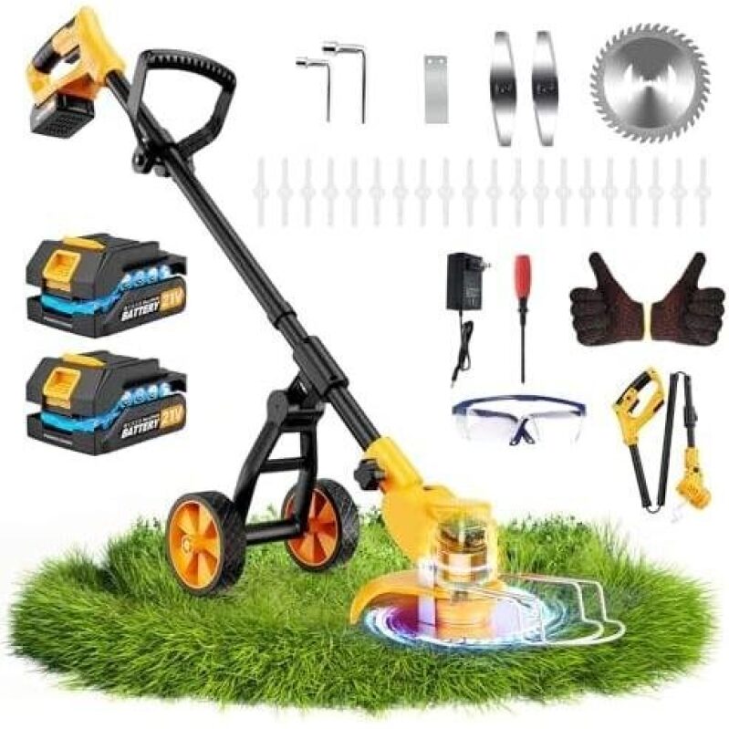 Powerful 2-in-1 Cordless Lawn Mower with 4000mAh Battery - 63% OFF