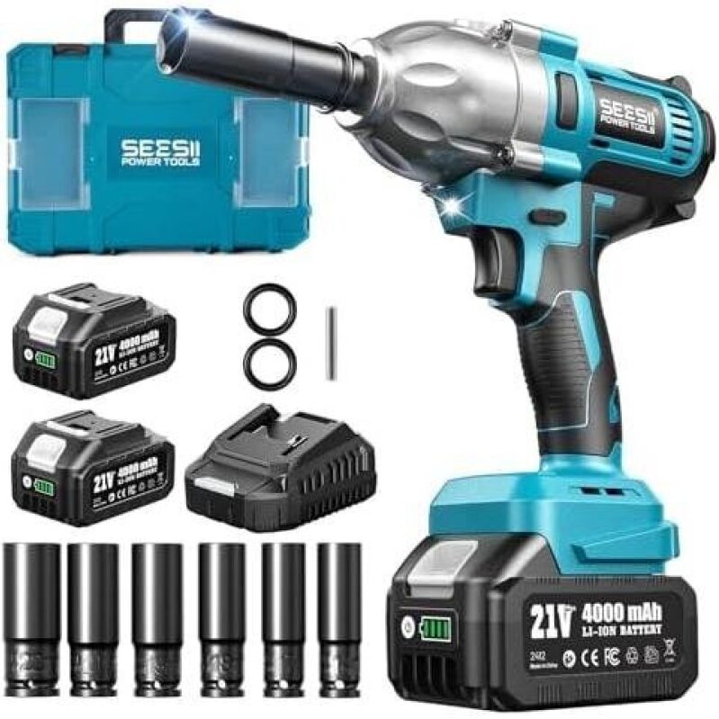 SEESII 665FT-LBS Brushless Impact Wrench - 58% OFF