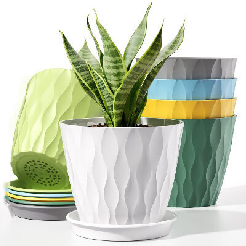 4-Inch Drainage Pots - Set of 6