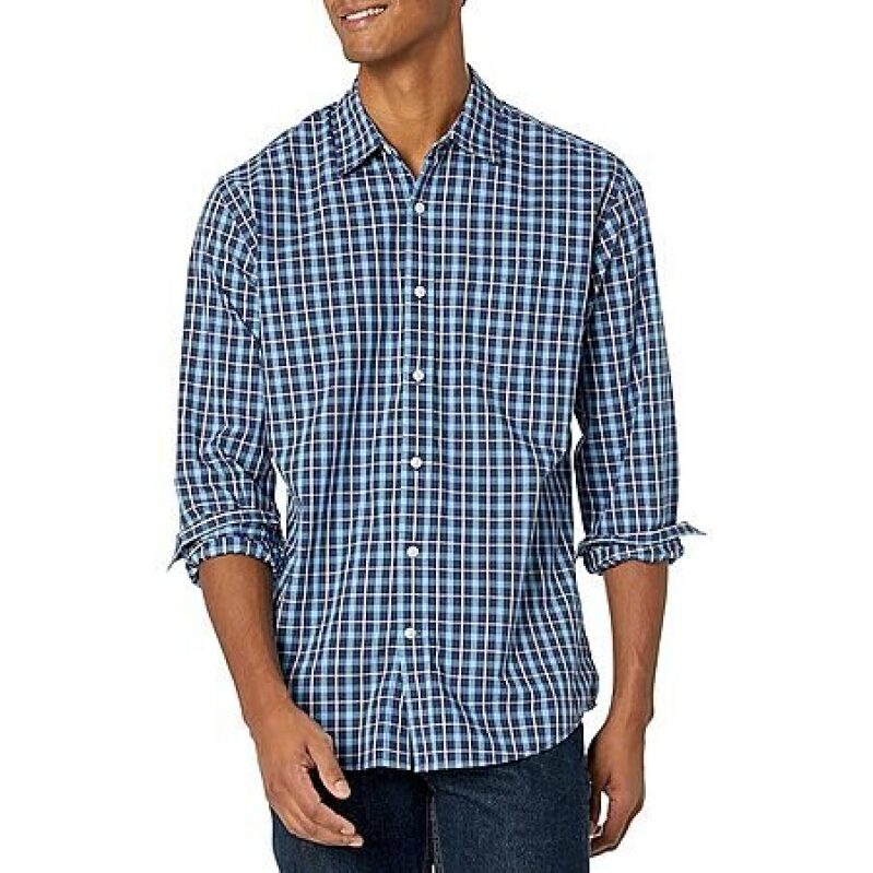 Amazon Essentials Men's Long-Sleeve Casual Poplin Shirt - Various Colors