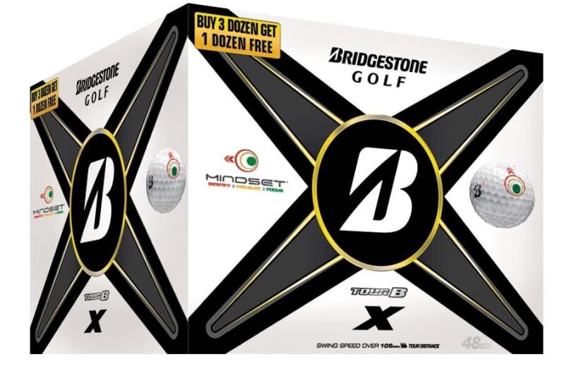 Bridgestone Golf Tour B X Mindset Quadfecta Golf Balls - Precision and Performance