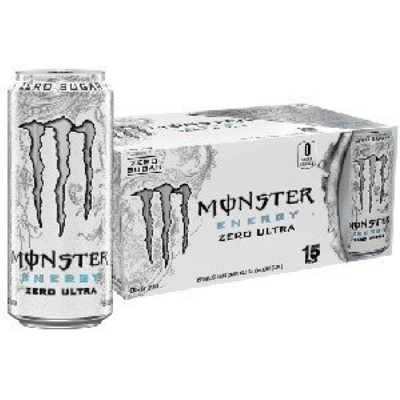Monster Energy Zero Ultra Sugar-Free Energy Drink - 16 fl.oz, 15 Pack