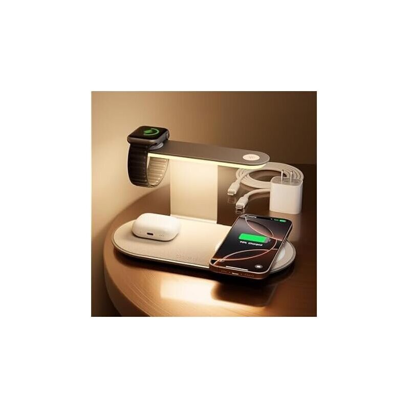 Gusgu 3 in 1 Charging Station with Three-Level Night Light