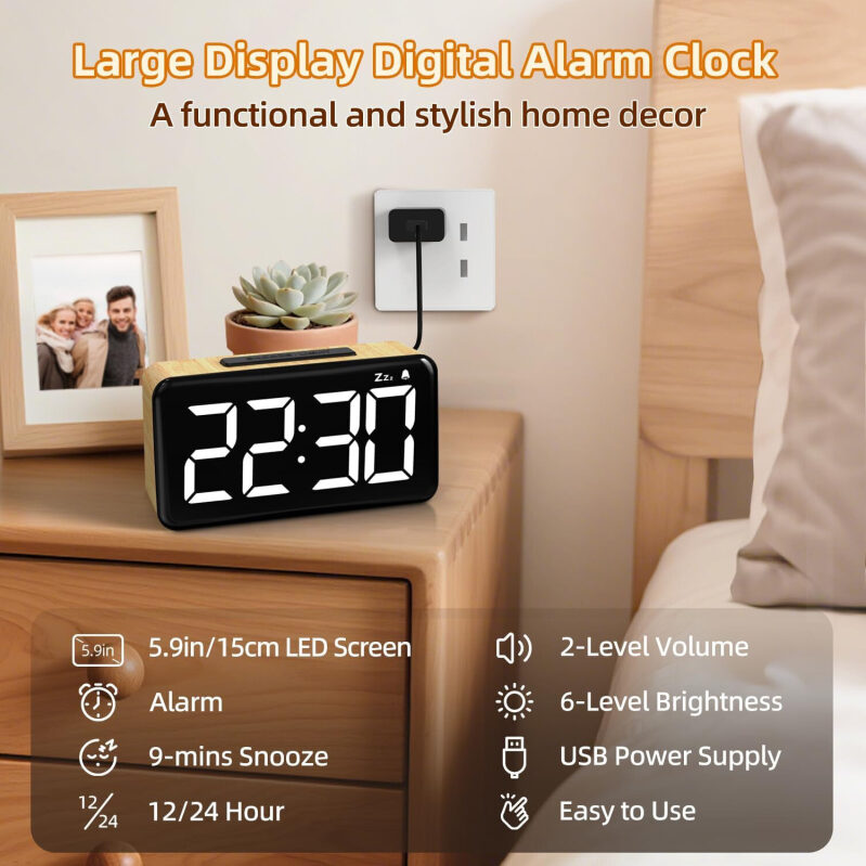 Large Display Digital Alarm Clock - Affordable and Functional