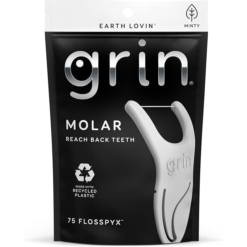 75 Count Grin Molar Flosspyx, Floss Picks