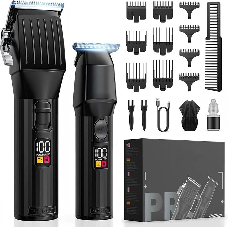 Versatile Solati Professional Hair Clippers & Trimmer Kit with LED Display