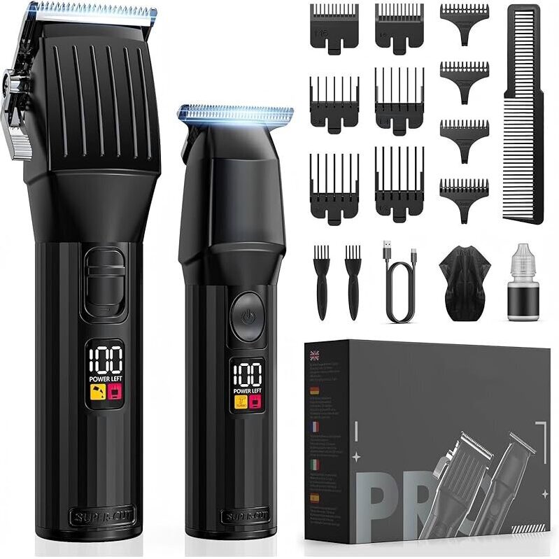 Versatile Solati Professional Hair Clippers & Trimmer Kit with LED Display