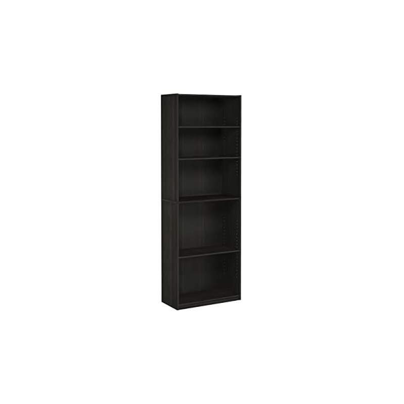 Furinno JAYA Book Shelf - 5-Tier Adjustable Bookshelf for Home & Office