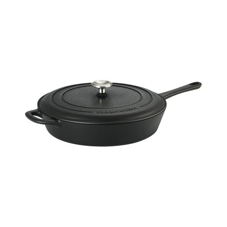 Tramontina Cast Iron Skillet with Lid, 12.5 Inch - Unbeatable Value
