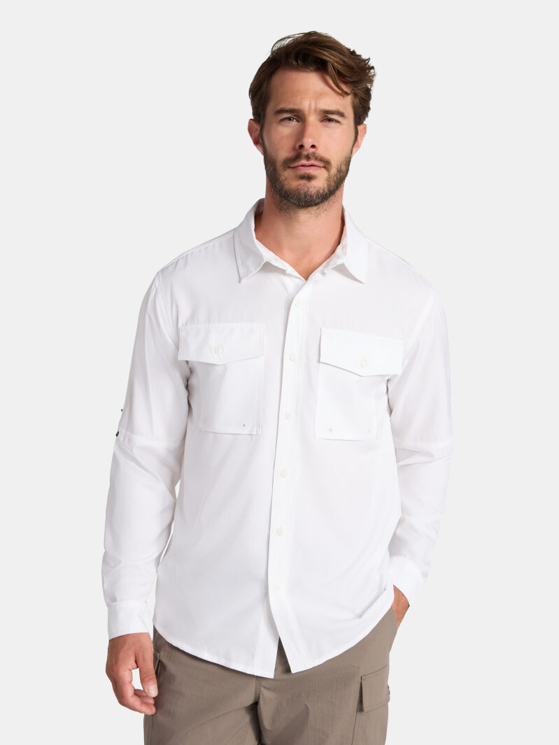 Ozark Trail Men's Upstream Shirt with Long Sleeves - Durable & Easy Care