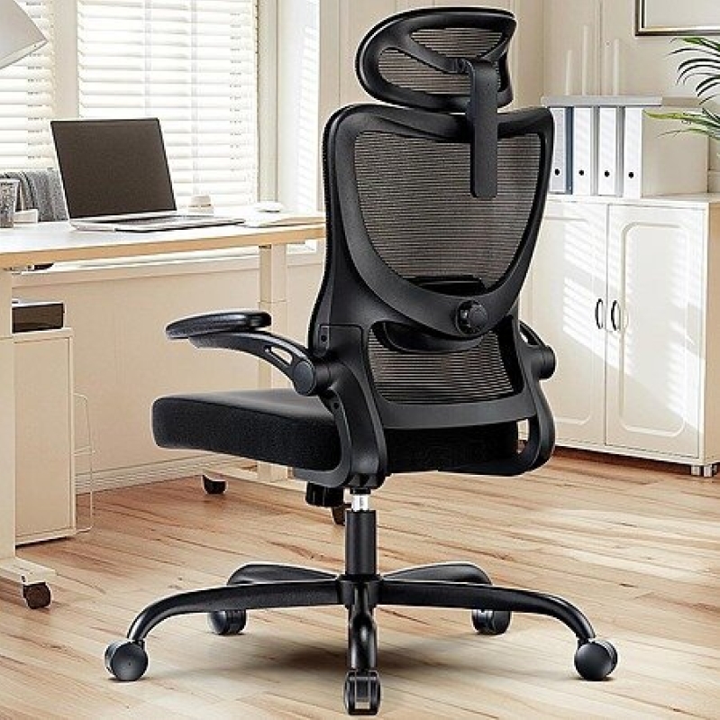 HUANUO Ergonomic High Back Office Chair w/ Adjustable Lumbar, 2D Headrest & 3D Armrests - Cost-Efficient Comfort