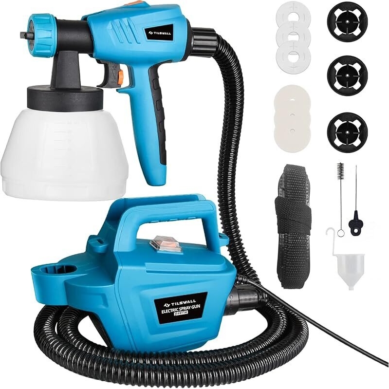 Tilswall Shark 800W Electric Spray Paint Gun - Efficient & Versatile