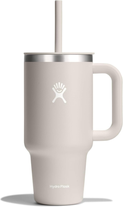 Hydro Flask 32oz Insulated Travel Mug with Handle and Straw - Prime Shipping