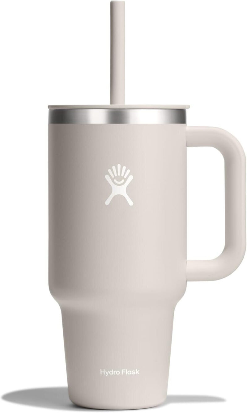Hydro Flask 32oz Insulated Travel Mug with Handle and Straw - Prime Shipping