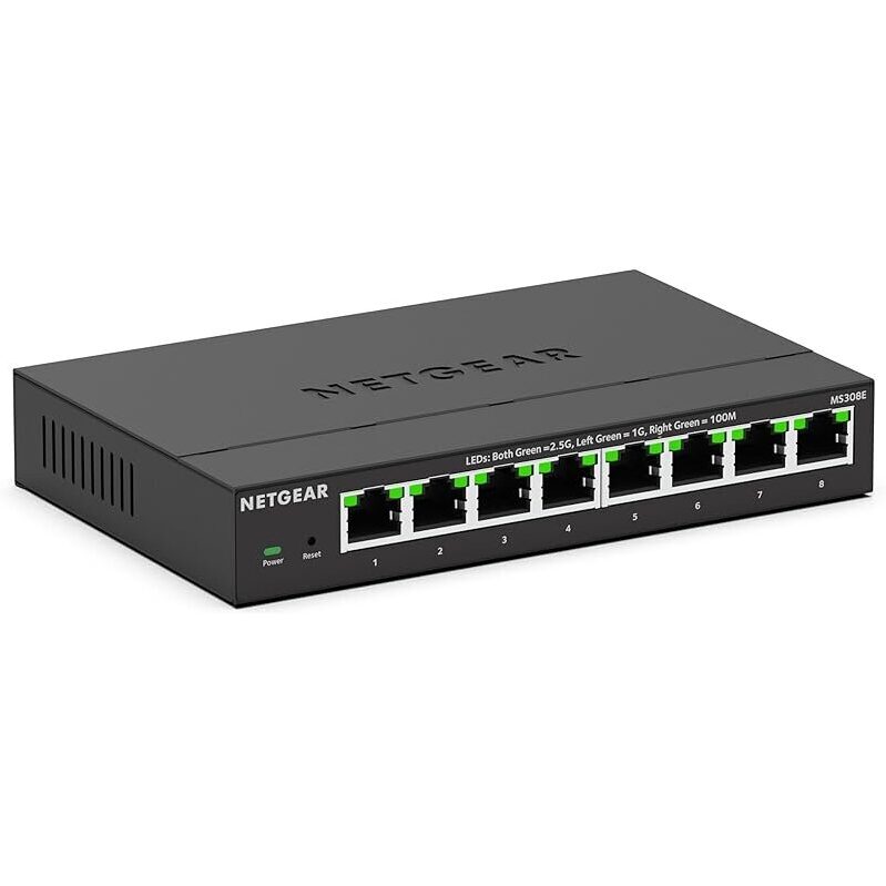 NETGEAR 8-Port 2.5G Multi-Gigabit Ethernet Easy Smart Network Switch - High-Speed Connectivity