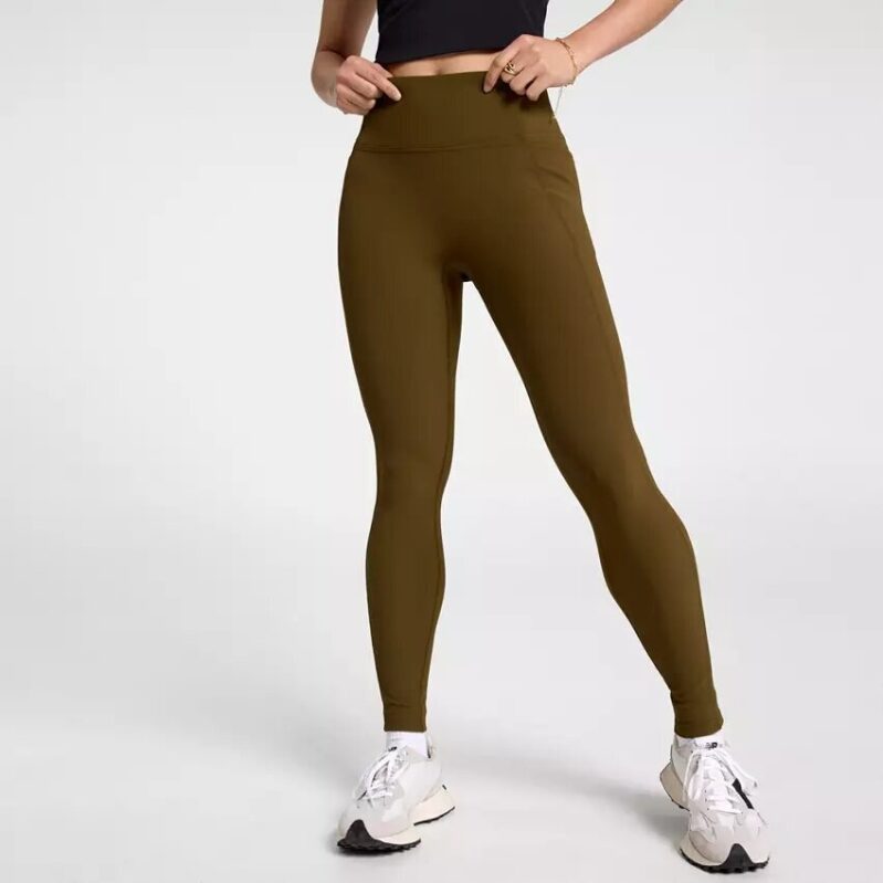 CALIA Women's Essential Rib Legging - High-Rise, Stretchy, and Squat-Proof