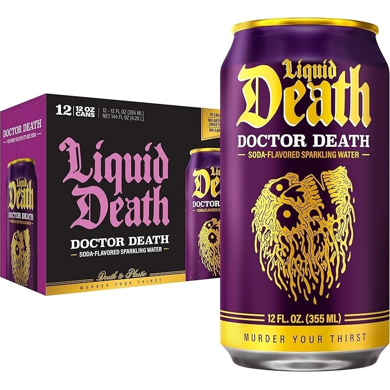 Doctor Death Soda-Flavored Sparkling Water - 12pk, 12oz Cans