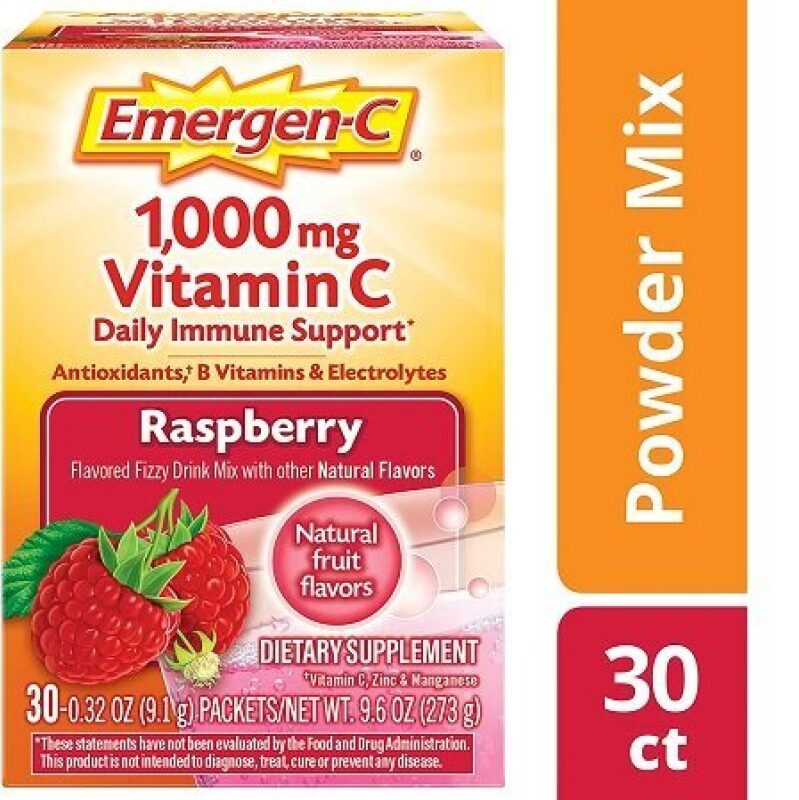 Boost Your Immune System with Emergen-C Raspberry Flavored Vitamin C Powder