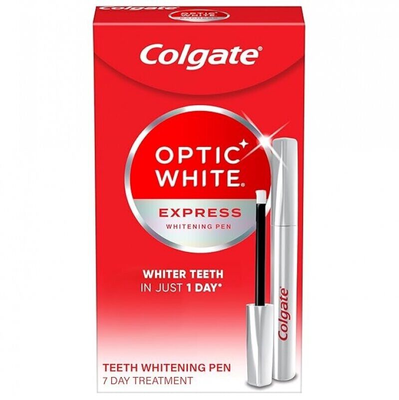 Colgate Optic White Express Teeth Whitening Pen for Brighter Teeth in Just 1 Day