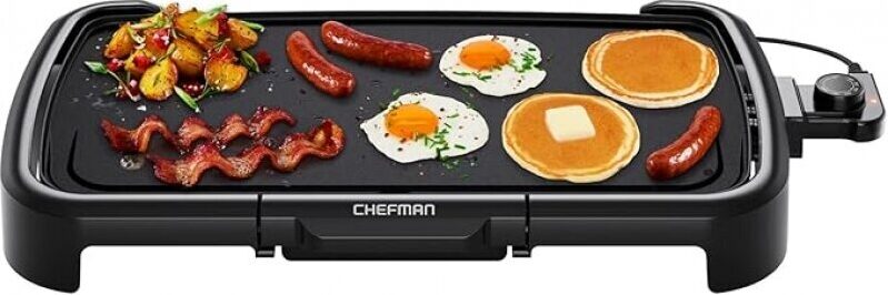 Chefman XL Electric Griddle - Ideal for Large Families and Cookouts