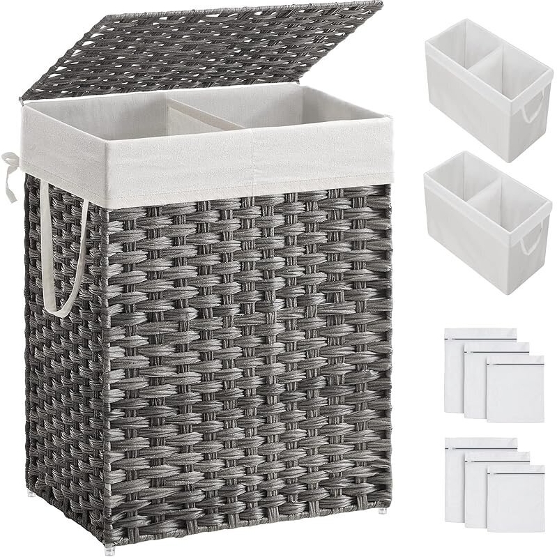SONGMICS Laundry Hamper with Lid 90L - Perfect for Weekly Laundry Needs