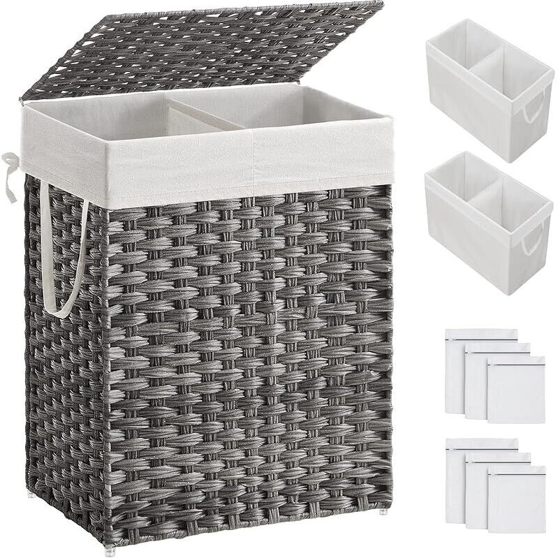 SONGMICS Laundry Hamper with Lid 90L - Perfect for Weekly Laundry Needs