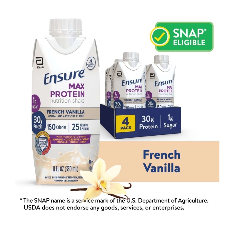 Ensure Max Protein Shake - French Vanilla - 4pk