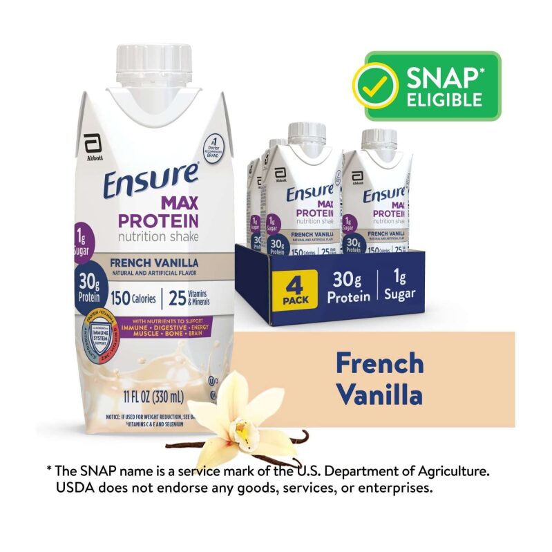 Ensure Max Protein Shake - French Vanilla - 4pk