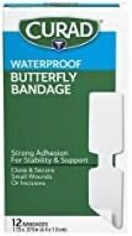 Curad Butterfly Closure Waterproof Adhesive Bandages - 12-Pack