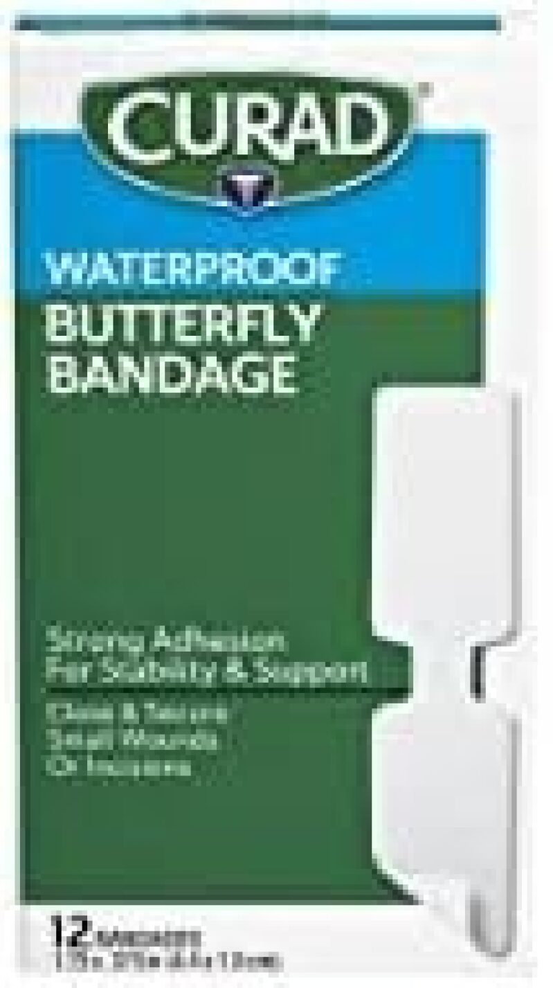 Curad Butterfly Closure Waterproof Adhesive Bandages - 12-Pack