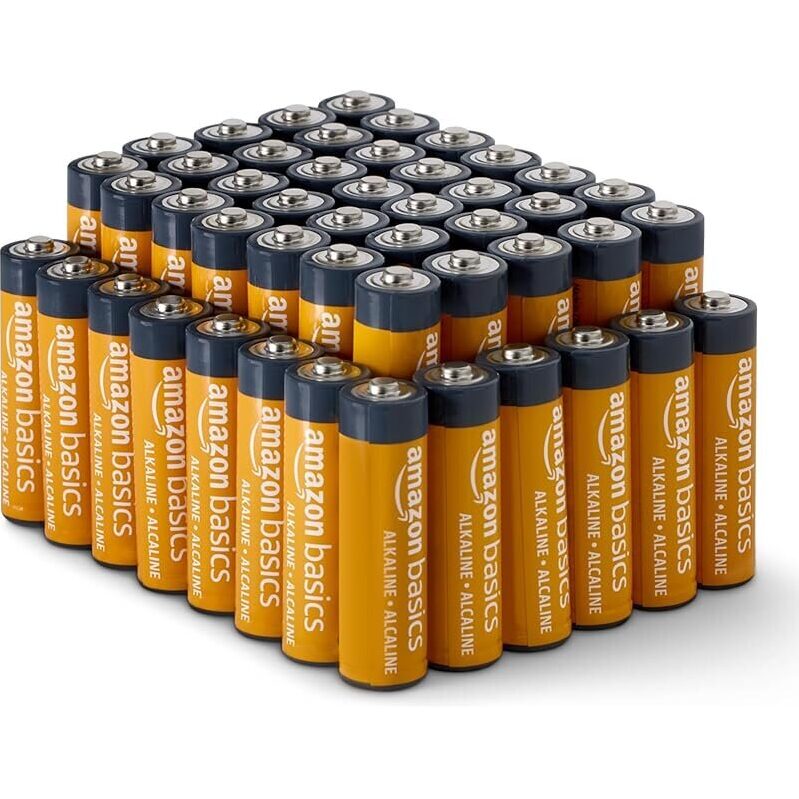 48-Pack Amazon Basics AA Alkaline High-Performance Batteries