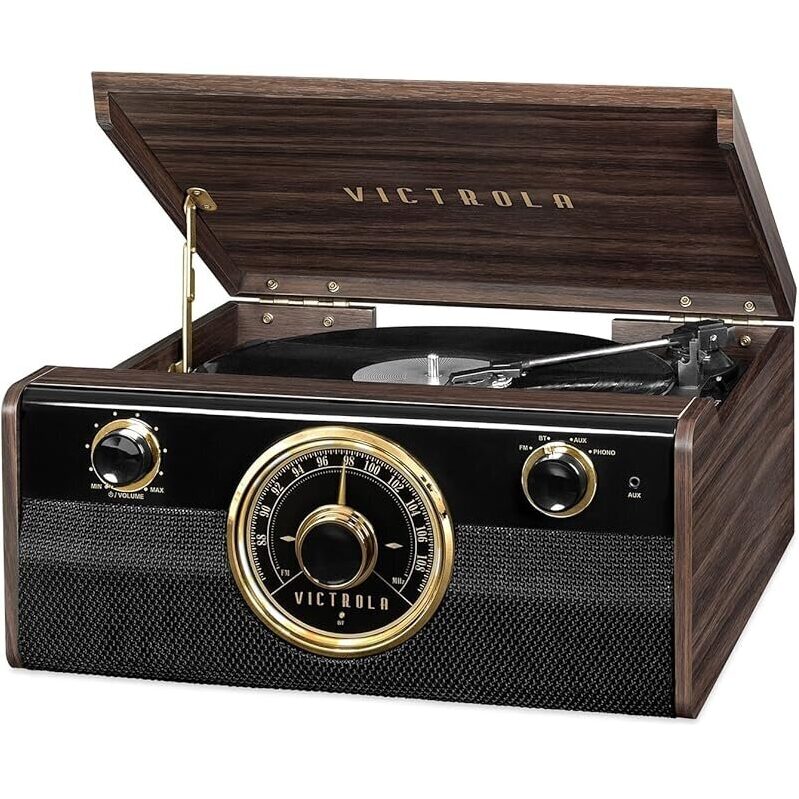 Victrola Metropolitan 4-in-1 Bluetooth Record Player & Multimedia