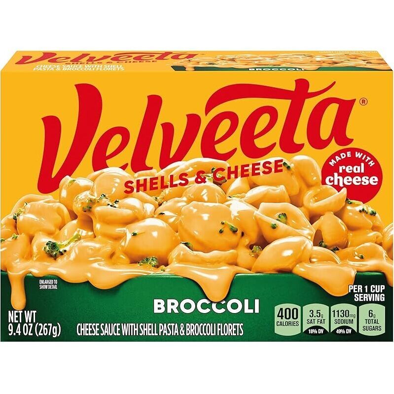Velveeta Shells & Cheese with Broccoli - Instant Cheesy Pasta Dish